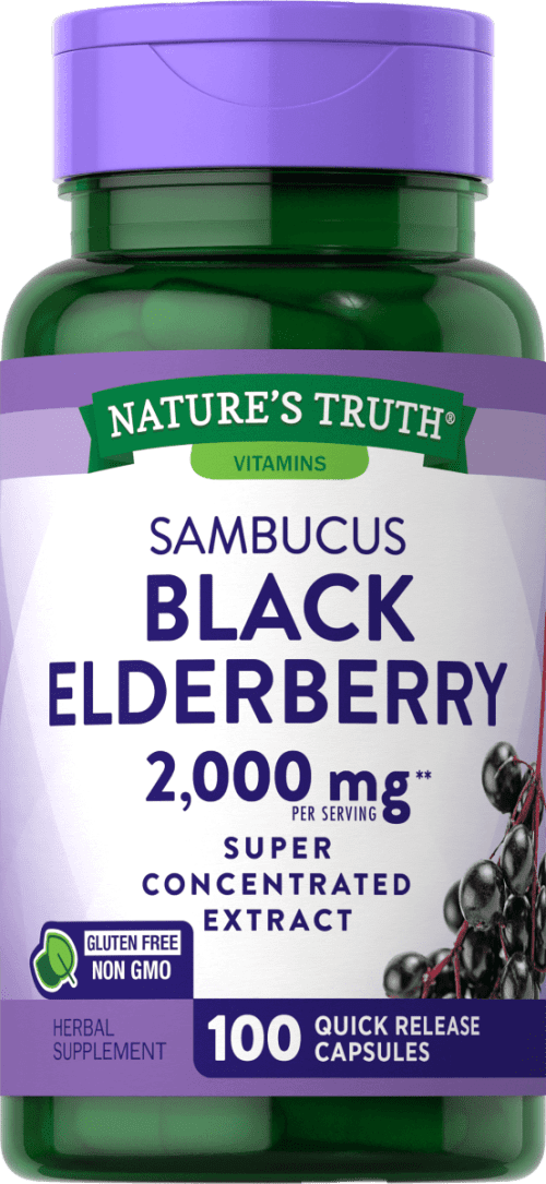 Nature's Truth Sambucus Black Elderberry 2,000 mg - 100 Quick Release Capsules